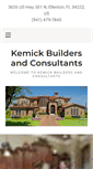 Mobile Screenshot of kemickbuilders.com